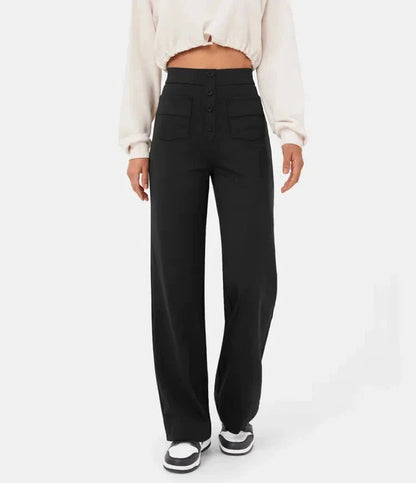 Aurélien | High-Waisted Elastic Casual Trousers for Miss