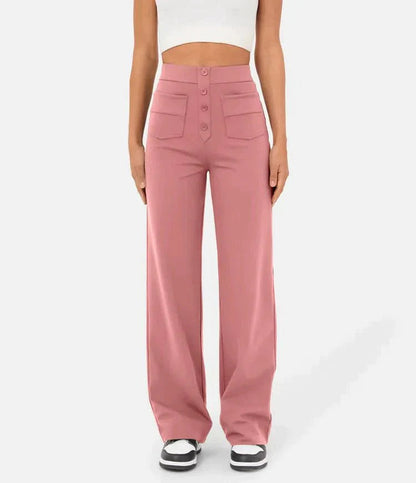 Aurélien | High-Waisted Elastic Casual Trousers for Miss