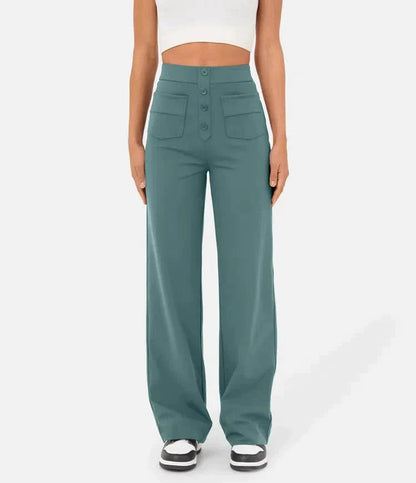 Aurélien | High-Waisted Elastic Casual Trousers for Miss