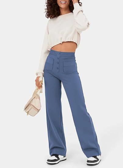 Aurélien | High-Waisted Elastic Casual Trousers for Miss