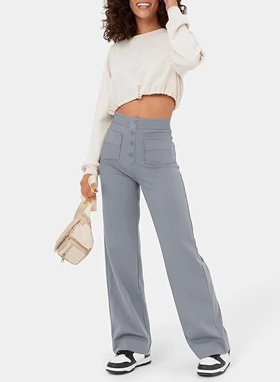 Aurélien | High-Waisted Elastic Casual Trousers for Miss